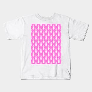 Pink Polka Dots Pineapple Kids T-Shirt